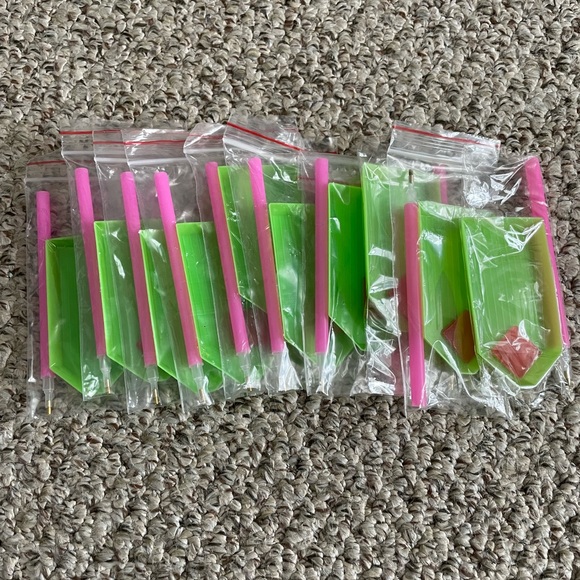 Ten (10) Diamond Rhinestone Painting Tools - Tray, Pen, Wax - Brand New! - Picture 1 of 2